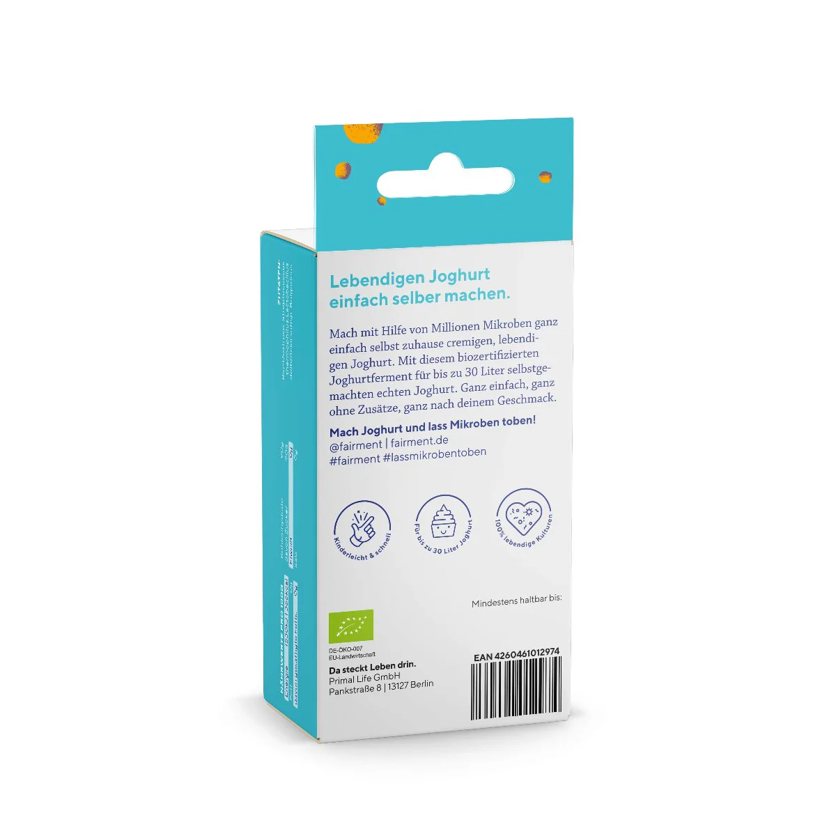 Bio Joghurt Kulturen Set: vegan & natur (2 x 15g) - Image 3
