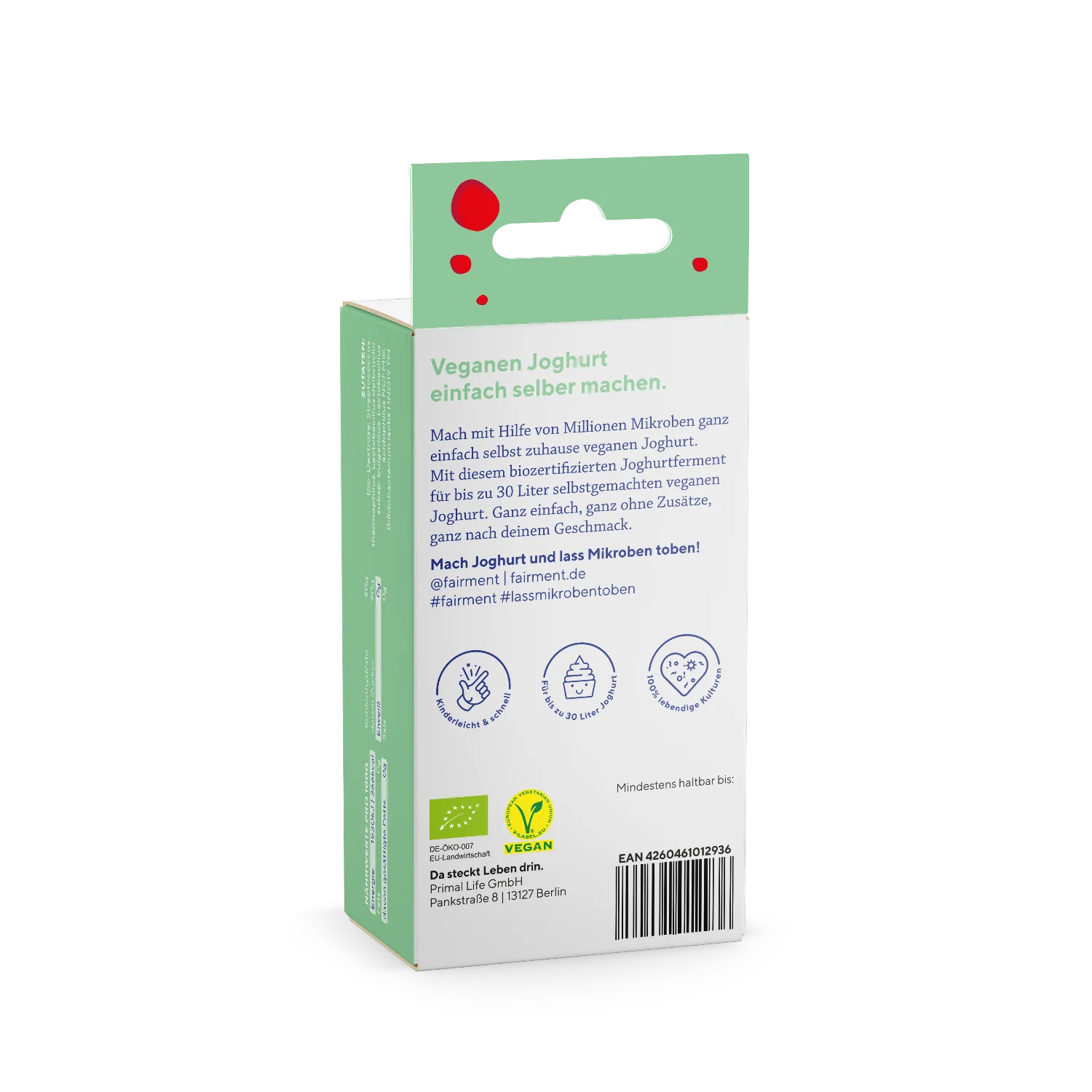Bio Joghurt Kulturen Set: vegan & natur (2 x 15g) - Image 5